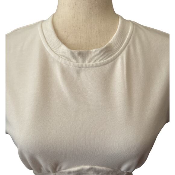 Superdown White Cotton Corset Midriff T Top XS - Picture 3 of 8